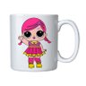 Caneca de Porcelana Boneca LOL Franja Rosa - 1