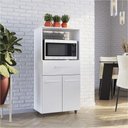 Ver imagem 1 de Armário Multiuso Luna 2 Portas 1 Gaveta MDP 60cm Branco