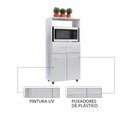 Ver imagem 3 de Armário Multiuso Luna 2 Portas 1 Gaveta MDP 60cm Branco