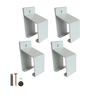 Kit p/ Porta Correr Trilho Alumínio 35x35 3,50m Branco - RDA-4 - KT-740.35 - 2