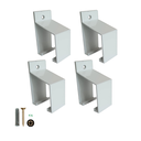Ver imagem 2 de Kit p/ Porta Correr Trilho Alumínio 35x35 3,50m Branco - RDA-4 - KT-740.35