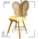 Ver imagem 2 de Cadeira de Borboleta com Palha Indiana Mod 3 Kids Branca