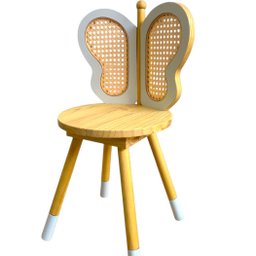 Cadeira de Borboleta Branca com Palha Indiana Mod 3 Kids - 3