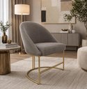 Ver imagem 2 de Poltrona Decorativa com Pés Metalico Lua - Cinza