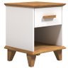 Mesa Cabeceira Candy 1 Gaveta - Serpil - Branco / Imbuia - 1