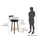 Ver imagem 6 de Kit 04 Banquetas Alta para Cozinha Área Gourmet Nápoles Couríssimo Preto - Desk Design