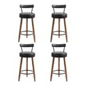 Ver imagem 1 de Kit 04 Banquetas Alta para Cozinha Área Gourmet Nápoles Couríssimo Preto - Desk Design