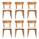 Ver imagem 1 de Kit 6 Cadeiras Madeira Maciça Laminadas Ceci CabeCasa MadeiraOriginals