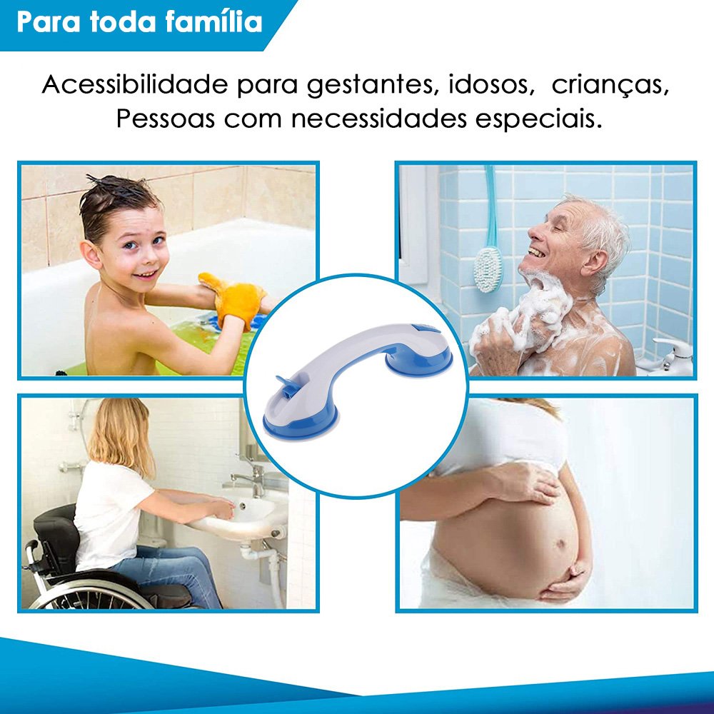 Barra De Apoio Alça Portatil Idoso Gestante Acessibilidade Banheiro Escada Corrimao Casa Porta - 4