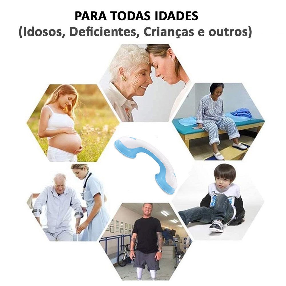 Barra De Apoio Alça Portatil Idoso Gestante Acessibilidade Banheiro Escada Corrimao Casa Porta - 3