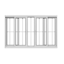 Ver imagem 1 de Janela 4 Folhas de Correr com Grade Alumínio Branco 100x200 Linha 25