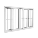 Ver imagem 2 de Janela 4 Folhas de Correr com Grade Alumínio Branco 100x200 Linha 25