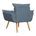 Ver imagem 2 de Poltrona Decorativa Opalla Linho Azul - Malta Decor