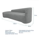 Ver imagem 3 de Recamier Curvo Orgânico 180cm 3 Lugares Lado Esquerdo para Sala de Estar Bouclé Paris