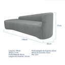 Ver imagem 3 de Recamier Curvo Orgânico 180cm 3 Lugares Lado Esquerdo para Sala de Estar Bouclé Paris