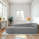 Ver imagem 1 de Recamier Curvo Orgânico 180cm 3 Lugares Lado Esquerdo para Sala de Estar Bouclé Paris
