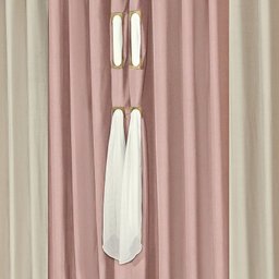 Cortina Classic Luxo para Varão Tecido Microfibra e Voal 4,00 x 2,70 Metros - Rosê - 2