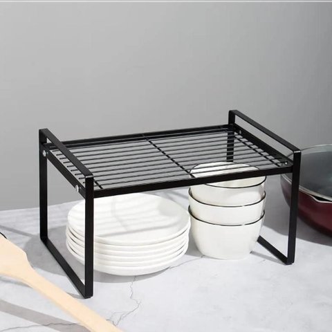 Estante Organizadora Multiuso de Metal com 3 Níveis Prateleira Compacta para Cozinha, Banheiro e