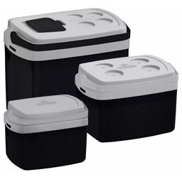 Combo Três Caixas Térmicas 32 12 e 5 Litros Preta Soprano - 1