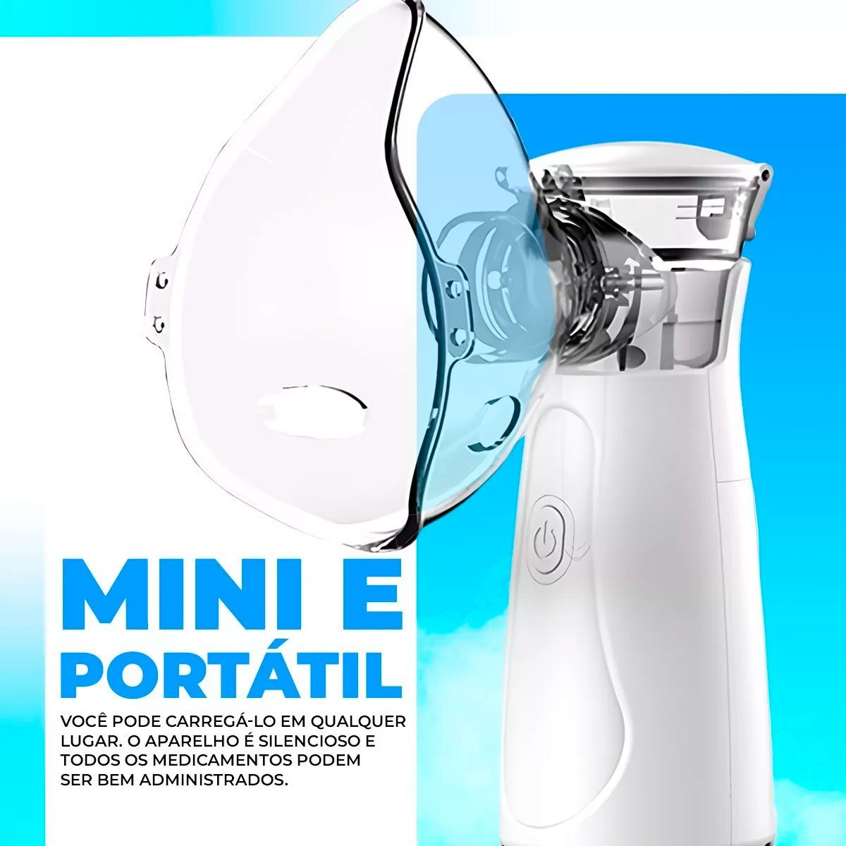 Inalador Nebulizador Portátil sem Fio Recarregável Premium - 6