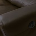 Ver imagem 6 de Sofá Sala de Cinema Elétrico Maldivas Reclinável Retrátil 4 Lugares 281cm Couro Marrom Capuccino G40