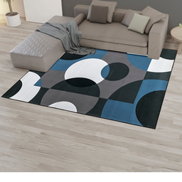 Tapete para Sala ou Quarto 2.00m x 1.50m Belga Antiderrapante:03 Azul - 3