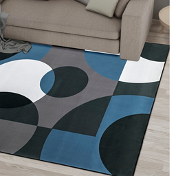 Tapete para Sala ou Quarto 2.00m x 1.50m Belga Antiderrapante:03 Azul - 2