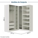Ver imagem 6 de Guarda-Roupa Planejado de Canto Linear 4 Peças 6 Portas Orion CabeCasa MadeiraOriginals Bege/Aveia/Linho