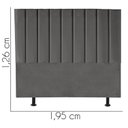 Ver imagem 3 de Cabeceira Cama Box King Estofada Carla 195cm Suede:cinza Escuro
