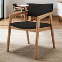 Ver imagem 5 de Kit 03 Cadeiras para Sala de Jantar Estar Living Giorgia B04 Suede Preto - Lyam Decor