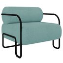 Ver mais imagens de Poltrona Decorativa para Sala Industrial Kit 2 Kira K04 Bouclê Azul - Mpozenato