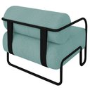 Ver imagem 7 de Poltrona Decorativa para Sala Industrial Kit 2 Kira K04 Bouclê Azul - Mpozenato