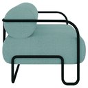 Ver imagem 6 de Poltrona Decorativa para Sala Industrial Kit 2 Kira K04 Bouclê Azul - Mpozenato
