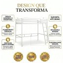 Ver imagem 6 de Beliche Suspenso de Ferro Casal Nick:Branco