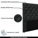 Ver imagem 2 de Cabeceira Tàzio Queen Size Estofada MDF-MDP Veludo Preto Gran Belo