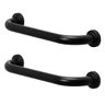Barra de Apoio 50cm Preto Alça Kit 2 Unidades Inox Acessibilidade Idoso Deficiente Parede Box - 1