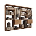 Ver mais imagens de Guarda-Roupas Closet Modulado Alasca Duo 240cm 4 Peças com 4 Gavetas e Cabideiros Freijó Carraro