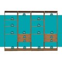 Ver imagem 2 de Guarda-Roupas Closet Modulado Alasca Duo 240cm 4 Peças com 4 Gavetas e Cabideiros Freijó Carraro
