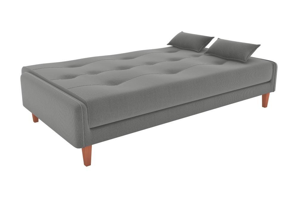 Sofá Cama Blanca 3 Lugares Sala Premium Suede Cinza Matrix - 4