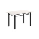 Ver imagem 4 de Conjunto de Mesa Tubular 120cm x 75cm Tampo em Vidro com 4 Cadeiras Iris B Preto/Off White