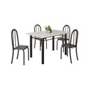 Ver imagem 2 de Conjunto de Mesa Tubular 120cm X 75cm Tampo em Vidro com 4 Cadeiras Iris B