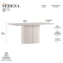 Ver imagem 3 de Mesa de Jantar Serena 180x90 cm com Vidro Off White - New Ceval