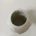 Ver imagem 5 de Vaso Decorativo de Cerâmica Branco 38x18x18cm Enfeite Sala Mesa Estante Aparador