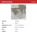 Ver imagem 2 de Vaso Decorativo de Cerâmica Branco 38x18x18cm Enfeite Sala Mesa Estante Aparador
