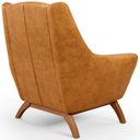 Ver imagem 7 de Poltrona Decorativa Fixa Base de Madeira Castanho Juliet D02 Couríssimo Whisky B-90 - Lyam Decor