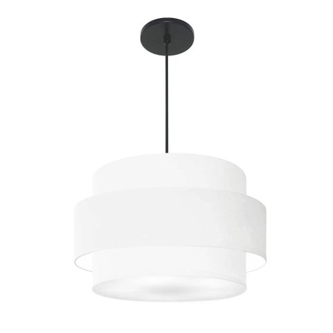 Lustre para Sala de Jantar Vivare Md-4396 Cúpula em Tecido 60cm