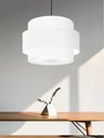Ver imagem 4 de Lustre para Sala de Jantar Vivare Md-4396 Cúpula em Tecido 60cm