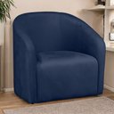 Ver imagem 6 de Poltrona Decorativa Lara Veludo Azul Marinho - Belliv Decor