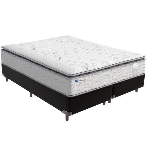 Cama Box e Colchão Amsterdã Molas Ensacadas Queen Probel: Preto