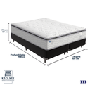 Ver imagem 3 de Cama Box e Colchão Amsterdã Molas Ensacadas Queen Probel: Preto